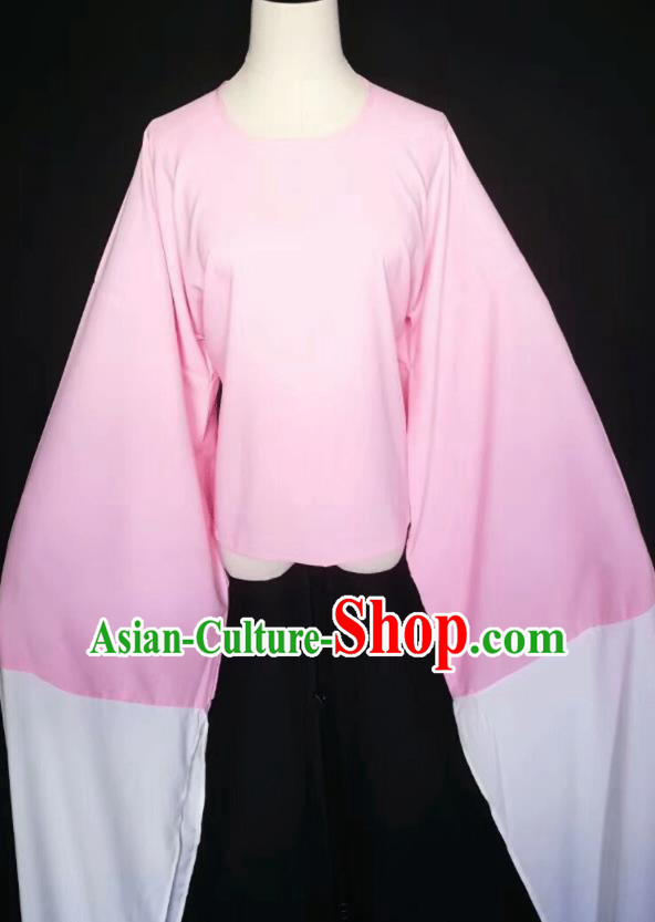 Chinese Traditional Peking Opera Costumes Ancient Water Sleeve Pink Blouse for Adults