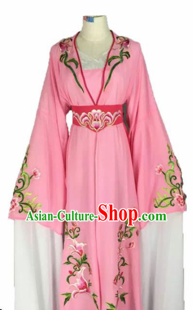 Chinese Traditional Peking Opera Actress Costumes Ancient Maidservants Pink Dress for Adults