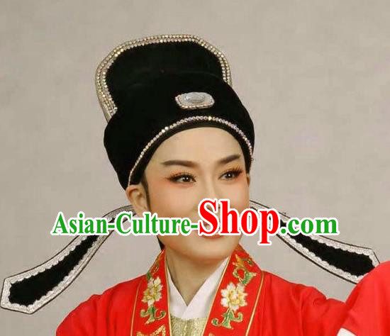Chinese Traditional Peking Opera Number One Scholar Hat Ancient Bridegroom Headwear for Adults
