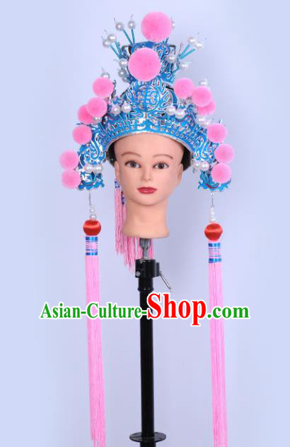 Chinese Traditional Peking Opera Niche Warrior Hat Ancient General Helmet for Adults