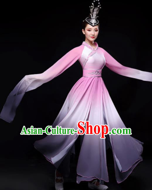 Chinese Traditional Folk Dance Costume Classical Dance Umbrella Dance Dress for Women