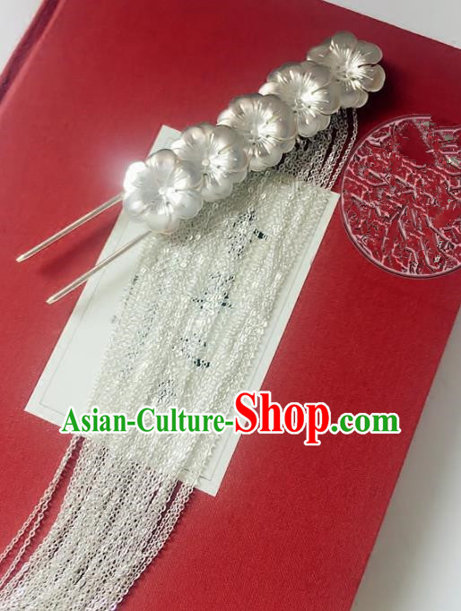 Handmade Chinese Ancient Princess Hair Accessories Hanfu Tassel Hairpins for Women