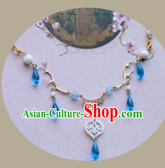 Traditional Chinese Handmade Shell Necklace Ancient Necklet Accessories for Women