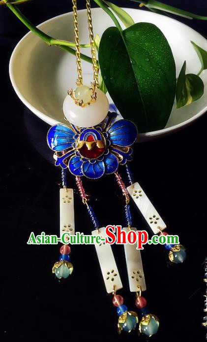 Chinese Handmade Ancient Hair Clip Hair Accessories Hanfu Blueing Hairpins for Women