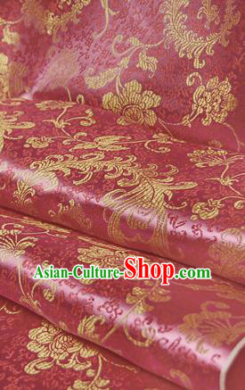 Asian Chinese Traditional Tang Suit Fabric Satin Brocade Silk Material Classical Pattern Design Drapery