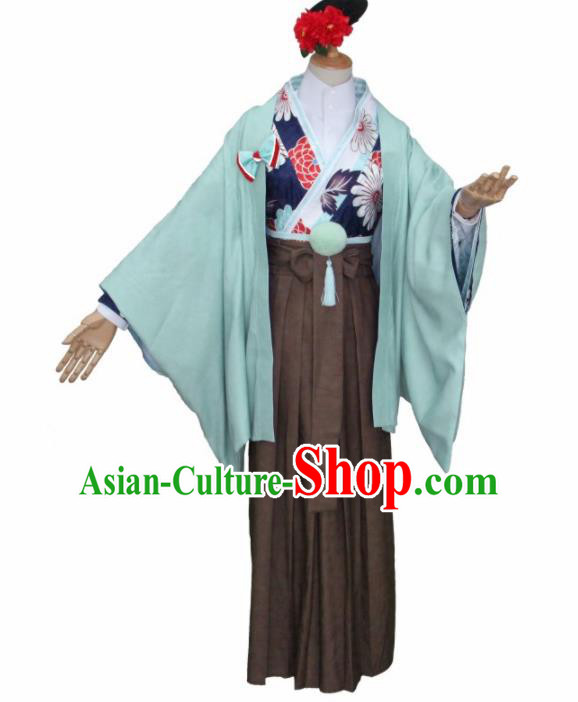 Asian Traditional Kimono Cosplay Costumes Japanese Ancient Furisode Yukata Clothing for Women