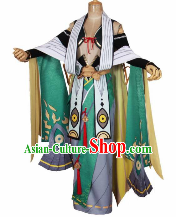 Asian Japanese Traditional Cosplay Swordsman Costumes Ancient Onmyoji Clothing for Men