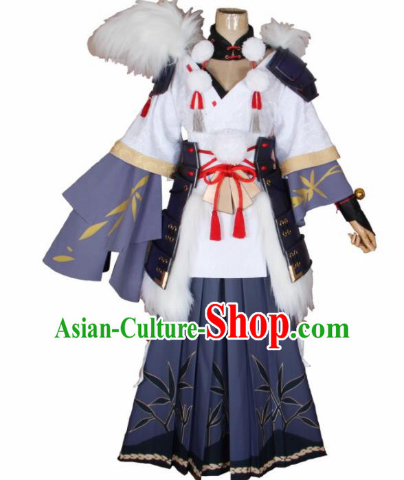 Asian Japanese Traditional Swordsman Cosplay Costumes Ancient Onmyoji Clothing for Men