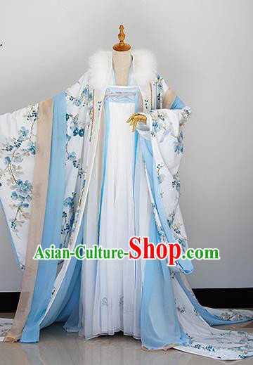 Traditional Chinese Handmade Cosplay Costumes Ancient Tang Dynasty Palace Princess Hanfu Dress for Women