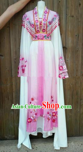 Chinese Traditional Beijing Opera Princess Costumes Ancient Nobility Lady Embroidered Pink Dress for Women