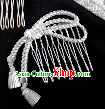Japanese Traditional Hair Accessories Ancient Courtesan Kimono White Hair Comb for Women