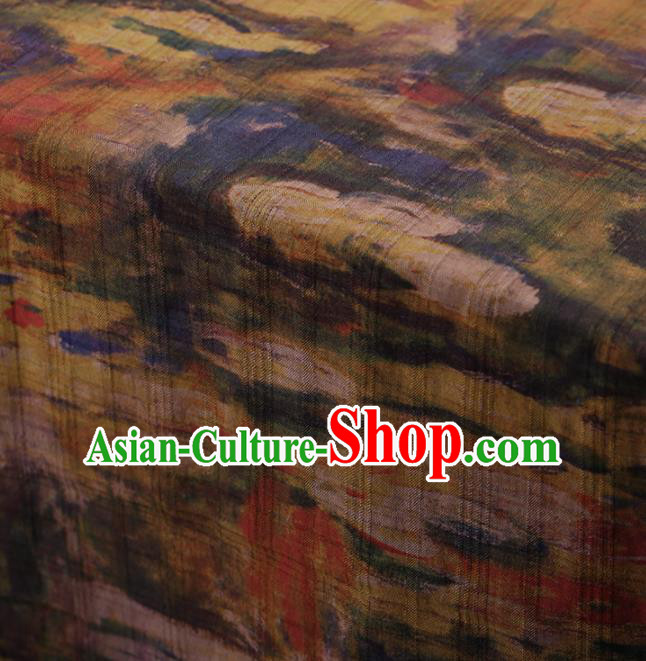 Chinese Traditional Silk Fabric Classical Pattern Satin Plain Cheongsam Drapery Gambiered Guangdong Gauze