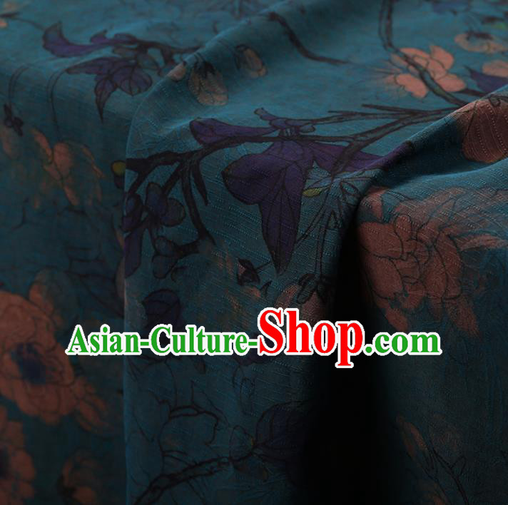 Chinese Traditional Silk Fabric Classical Pattern Green Satin Plain Cheongsam Drapery Gambiered Guangdong Gauze