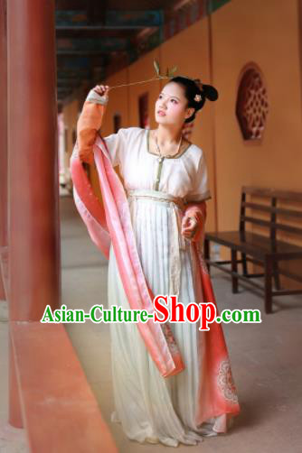 Ancient Chinese Tang Dynasty Imperial Consort Replica Costumes Traditional Hanfu Dress Complete Set