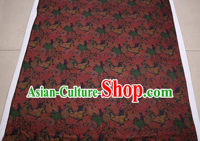 Traditional Chinese Gambiered Guangdong Gauze Satin Plain Classical Pattern Cheongsam Silk Drapery