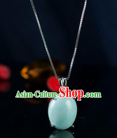 Chinese Traditional Jewelry Accessories Ancient Hanfu Kallaite Necklace for Women