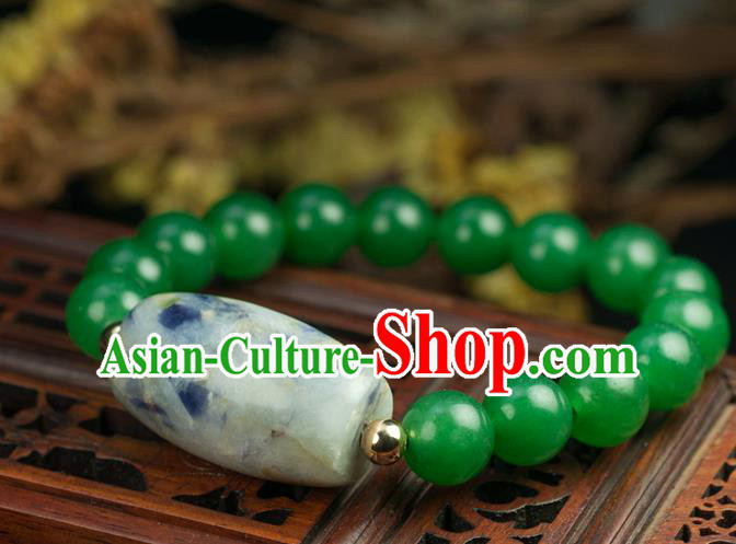 Chinese Traditional Accessories Ancient Handmade Tourmaline Beads Bracelet for Women