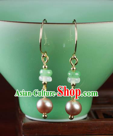 Chinese Traditional Jewelry Accessories Ancient Hanfu Pearl Earrings for Women