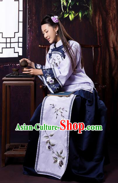 Chinese Ancient Nobility Lady Hanfu Dress Traditional Qing Dynasty Xiuhe Suit Embroidered Costumes for Women