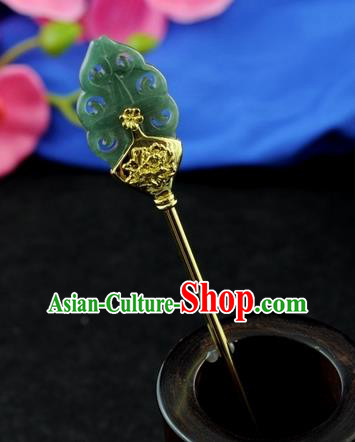 Chinese Traditional Jadeite Hair Clip Hair Accessories Ancient Palace Classical Hairpins for Women