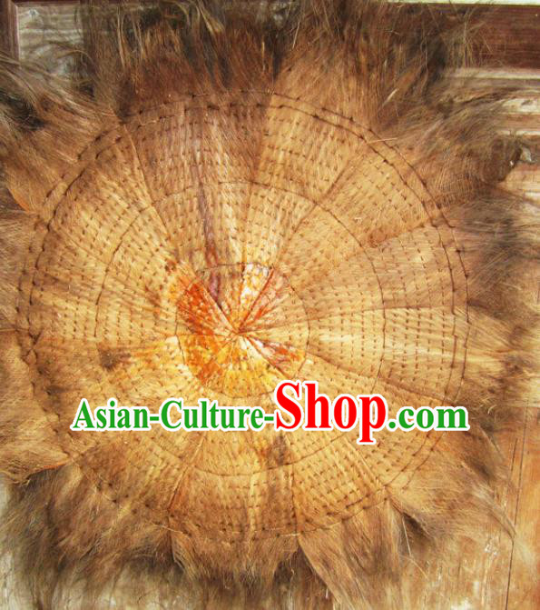 Chinese Traditional Handmade Coir Mat Craft Straw Braid Cattail Hassock Rush Cushion
