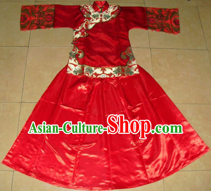 Chinese Traditional Xiuhe Suit Ancient Bride Embroidered Wedding Costumes for Women