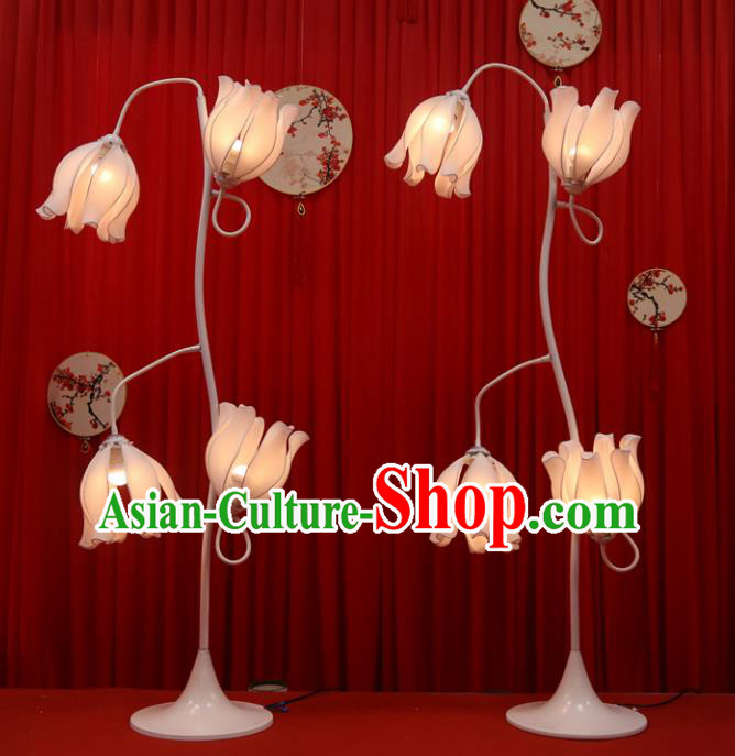 Chinese Traditional Palace Lantern Desk Lamp Convallaria Majalis LED Light