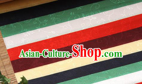 Asian Traditional Korean Hanbok Colorful Brocade Fabric Classical Pattern Silk Fabric Material