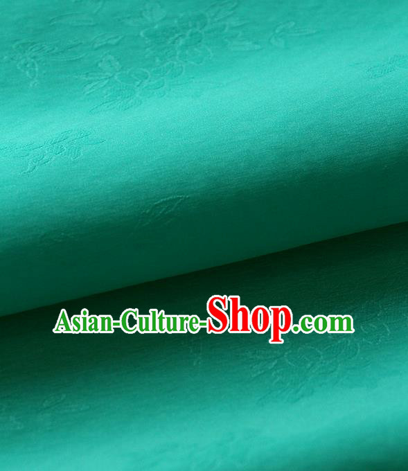 Asian Korean Traditional Green Tajung Fabric Classical Pattern Thin Tough Silk Fabric Hanbok Silk Material