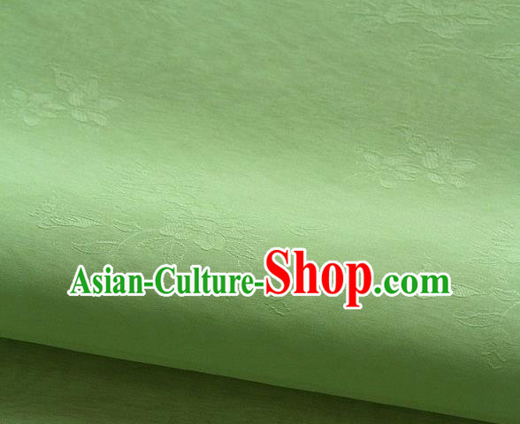 Asian Korean Traditional Grass Green Tajung Fabric Classical Pattern Thin Tough Silk Fabric Hanbok Silk Material