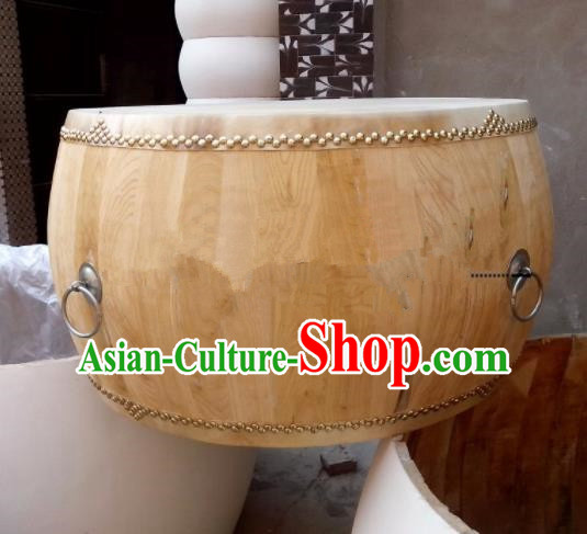 Chinese Traditional Handmade Drums Folk Dance Ailanthus Wood Drum Cowhide Drums