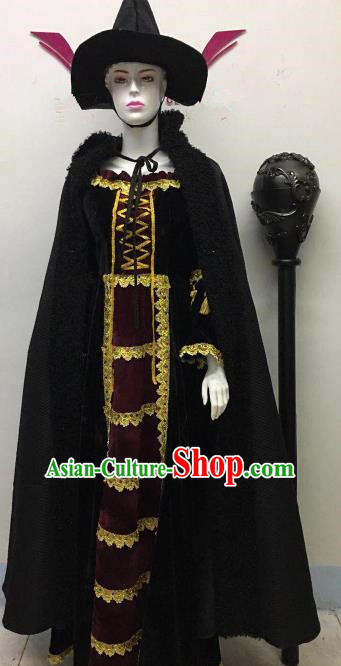 Top Grade Halloween Costumes Stage Performance Cosplay Witch Clothing for Women