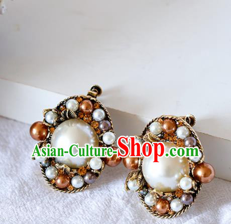 Top Grade Handmade Baroque Retro Earrings Bride Jewelry Accessories for Women