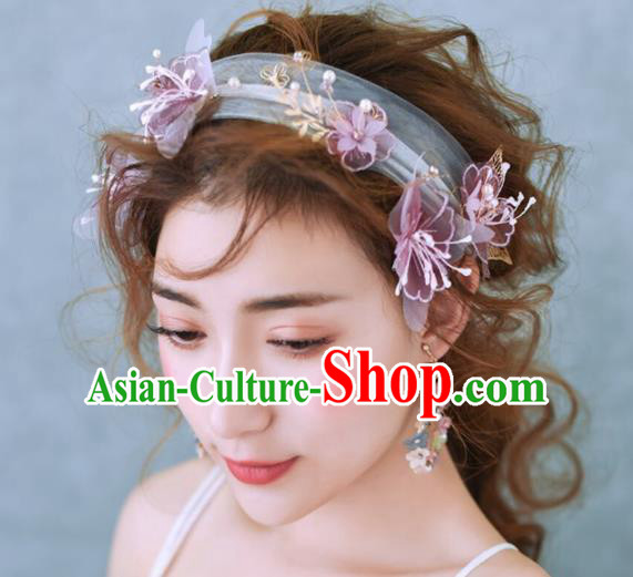 Top Grade Handmade Bride Veil Headband Baroque Hair Accessories for Women