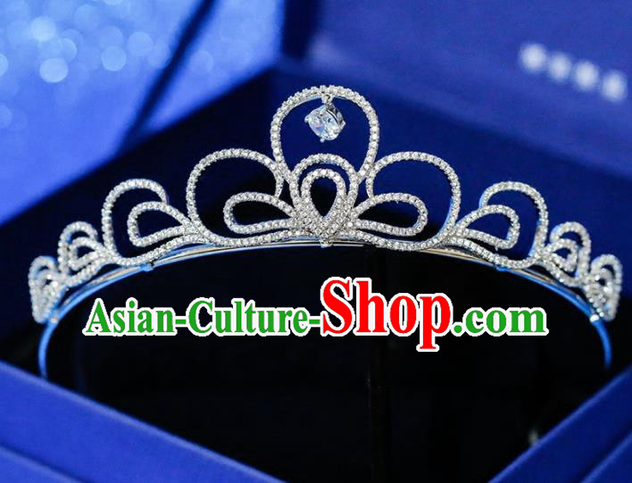 Top Grade Handmade Royal Crown Baroque Princess Zircon Hair Accessories for Women