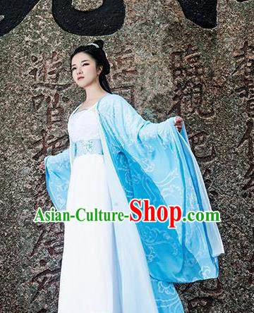 Chinese Ancient Swordswoman Costumes Traditional Female Knight Peri Hanfu Dress for Women
