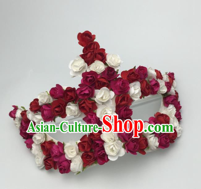 Halloween Exaggerated Accessories Catwalks Roses Masks for Women