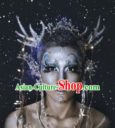 Top Grade Halloween Catwalks Headdress Brazilian Carnival Antler Hair Accessories for Women