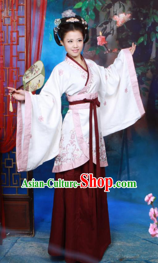 Chinese Ancient Peri Costumes Han Dynasty Palace Princess Hanfu Dress for Women