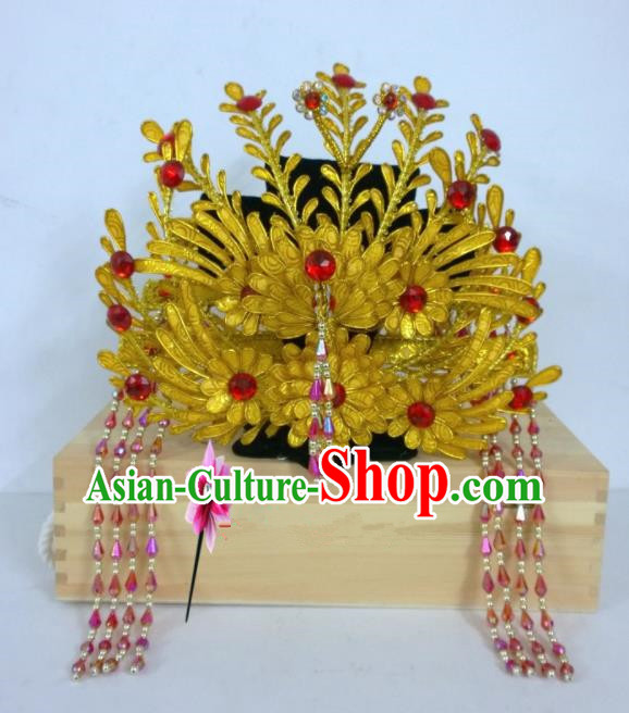 Chinese Classical Beijing Opera Hair Accessories Traditional Ancient Queen Phoenix Coronet for Women