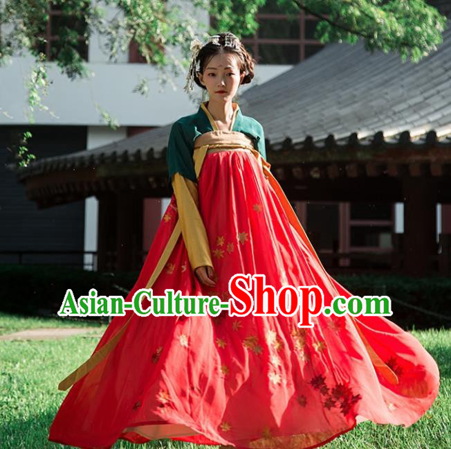 Chinese Ancient Drama Costumes Traditional Tang Dynasty Princess Hanfu Dress for Women