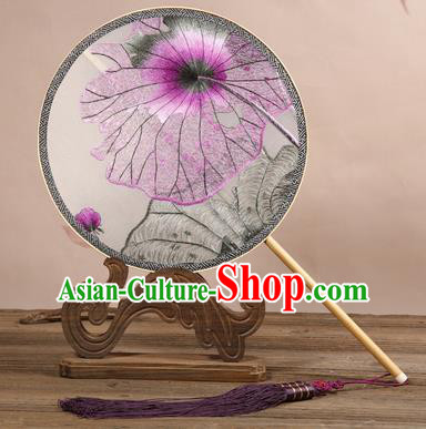 Chinese Ancient Princess Palace Fan Traditional Embroidered Hanfu Silk Fans for Women
