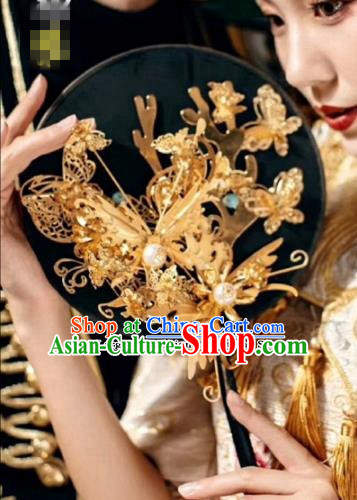 chinese Traditional Palace Fans Ancient Bride Hanfu Fans Jewelry Accessories for Women