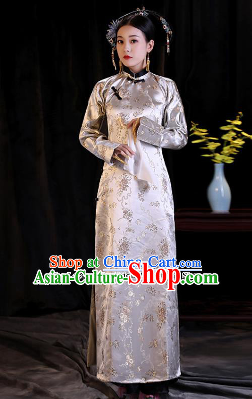 Chinese Ancient Drama Costumes Qing Dynasty Manchu Imperial Empress Dresses for Women