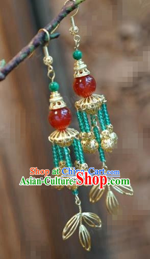 Chinese Traditional Wedding Earrings Ancient Bride Hanfu Jewelry Accessories for Women