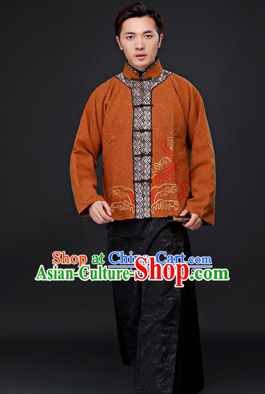 Chinese Ancient Republican Period Drama Childe Costumes Tang Suit Clothing for Men