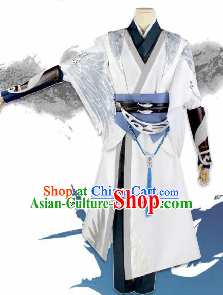 Chinese Traditional Cosplay Young Hero Blades Costumes Ancient Swordsman Clothing for Men