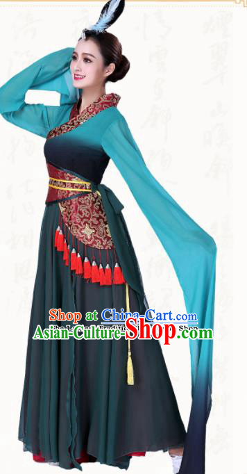 Chinese Traditional Classical Dance Water Sleeve Dress Ancient Group Dance Costumes for Women