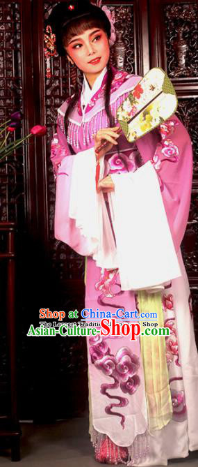 Traditional Chinese Peking Opera Imperial Consort Costumes Ancient Peri Lilac Dress for Adults