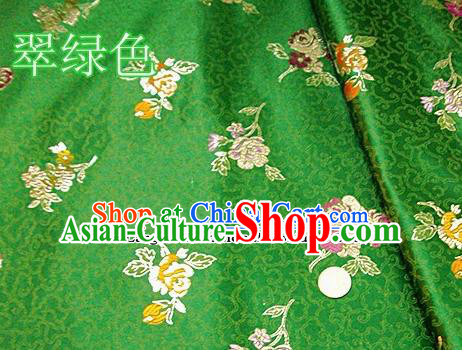 Traditional Chinese Royal Pattern Green Brocade Tang Suit Fabric Silk Fabric Asian Material